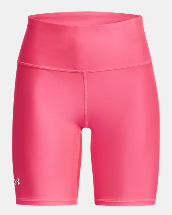 Women's HeatGear® Bike Shorts, Pink, pdpMainDesktop image number 4